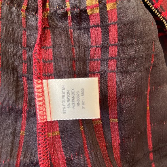 Christopher & Banks Cropped Stretch Tartan Plaid Textured Zipper Jacket M - Picture 6 of 9